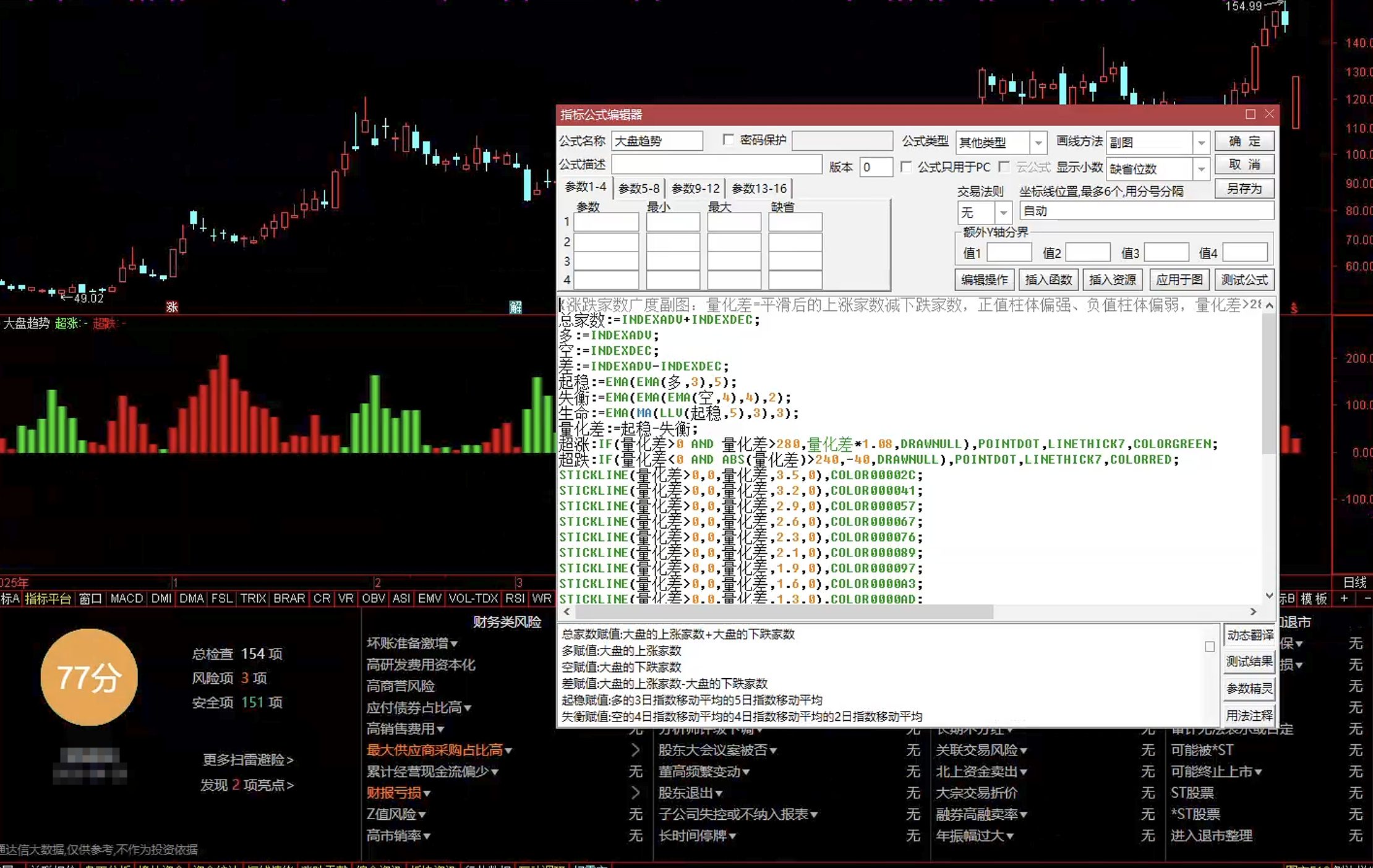 通达信大盘趋势指标公式指标效果图