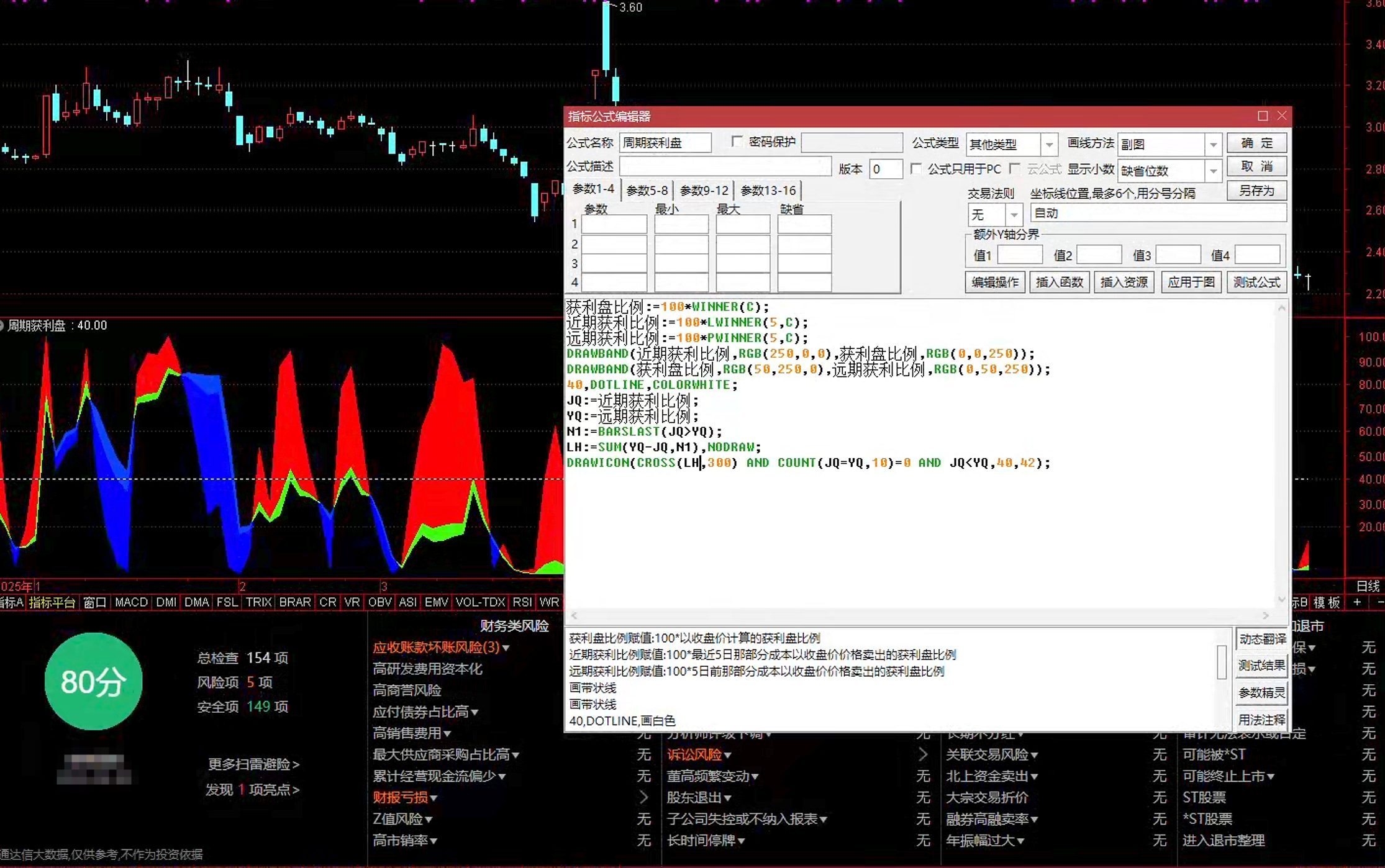 通达信周期获利盘指标公式指标效果图