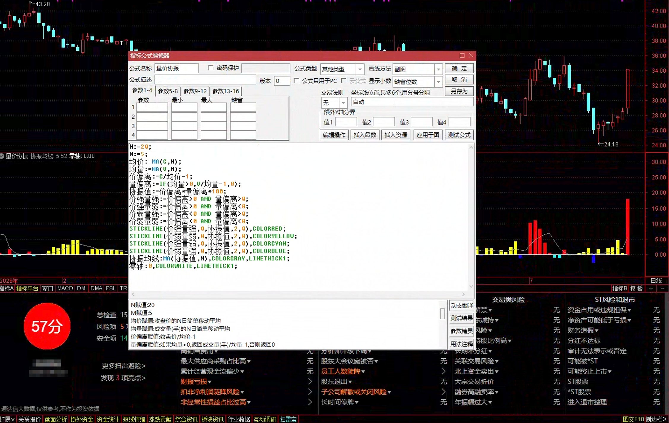 通达信量价协振指标公式指标效果图