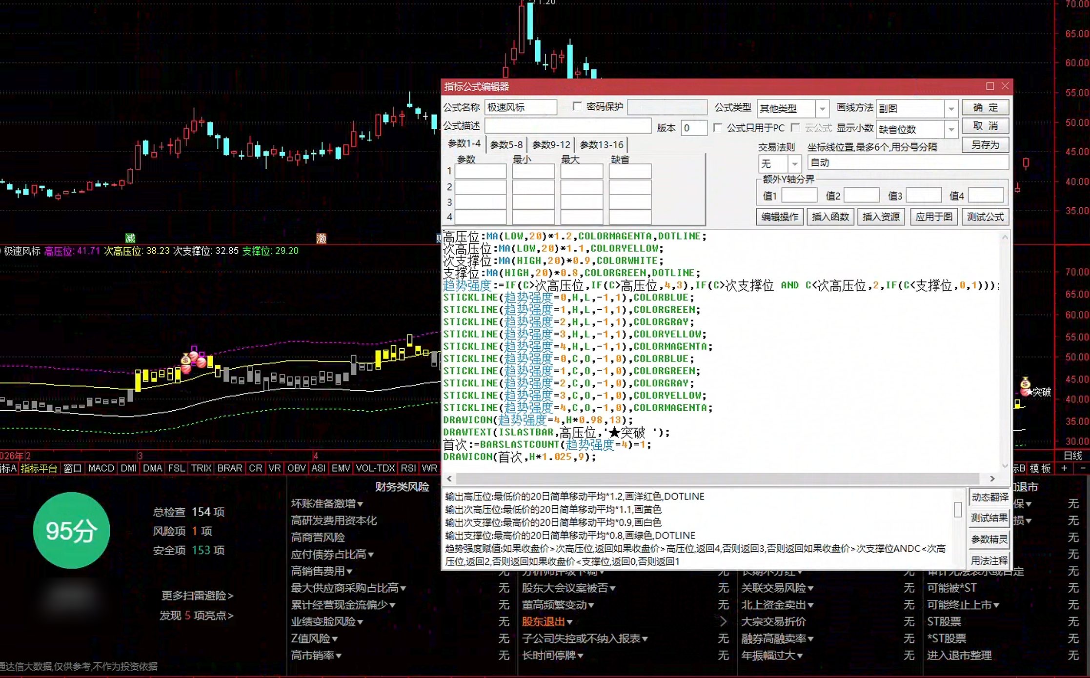 通达信极速风标指标公式指标效果图
