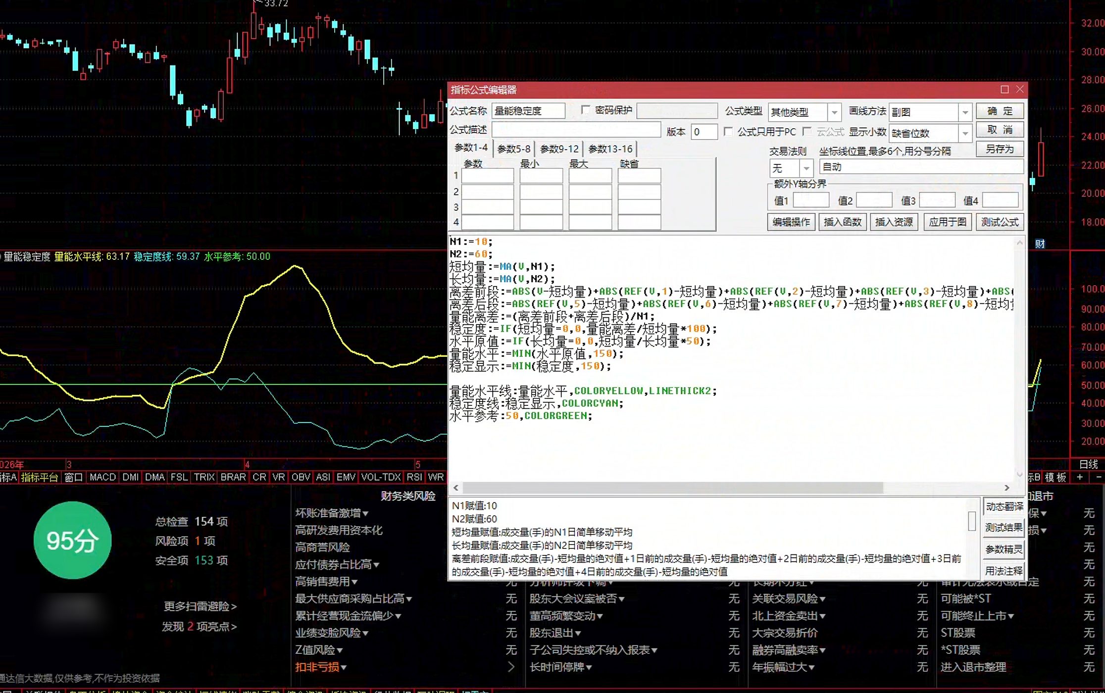 通达信量能稳定度指标公式指标效果图