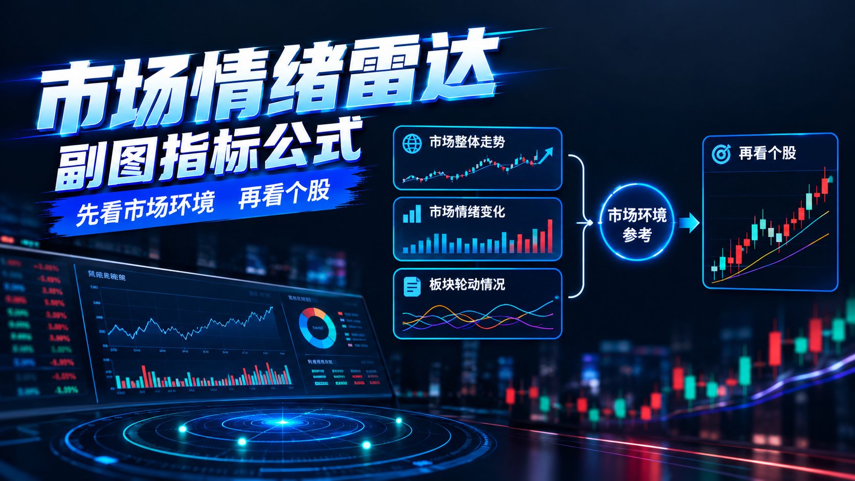 通达信市场情绪雷达副图指标公式指标效果图