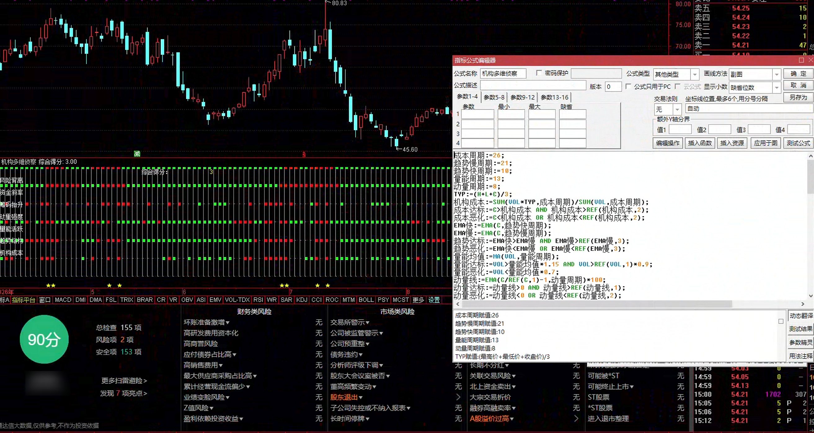 通达信机构多维侦察指标公式指标效果图