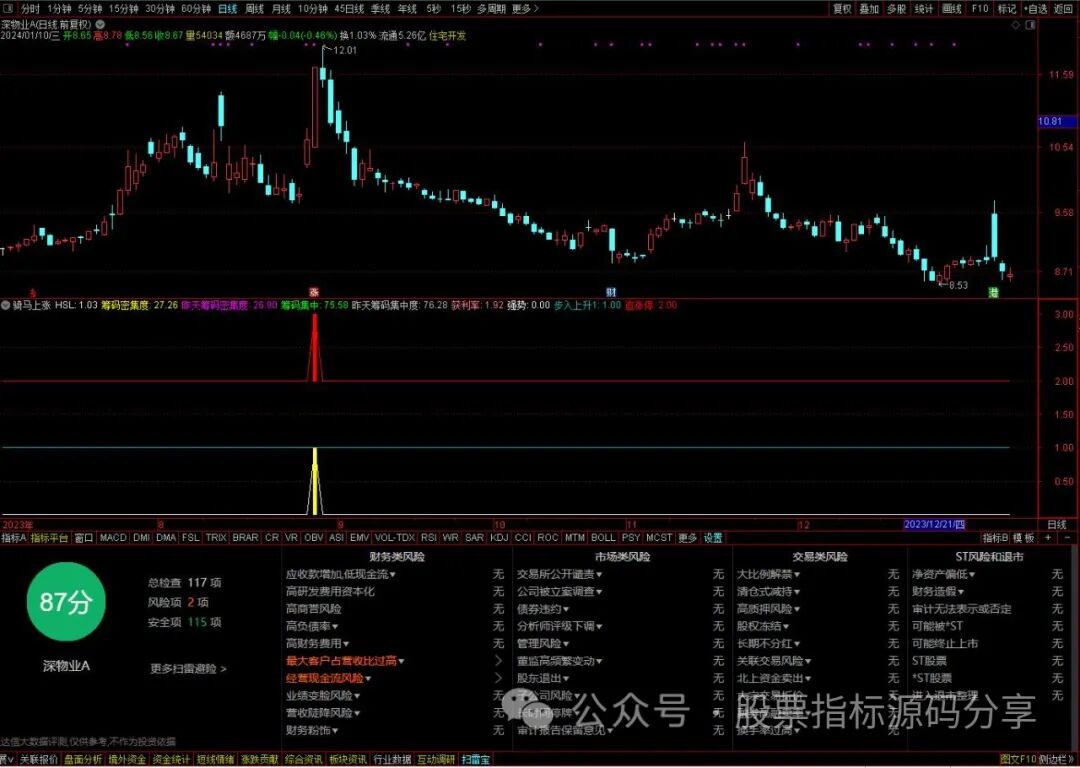 通达信骑马上涨指标公式源码指标效果图